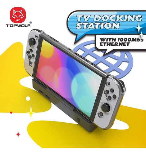 Dock Tv Para Nintendo Switch/oled Red Rj45 1gb 4k