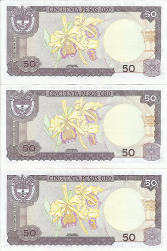 Trío Números Consecutivos, 50 Pesos 1 Enero 1983