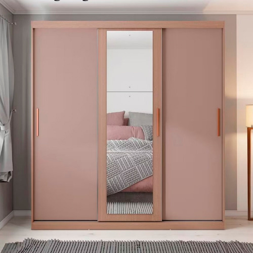 Guarda Roupa Casal Bartira Paris Com Espelho 3 Portas Cor Avelã/cappuccino