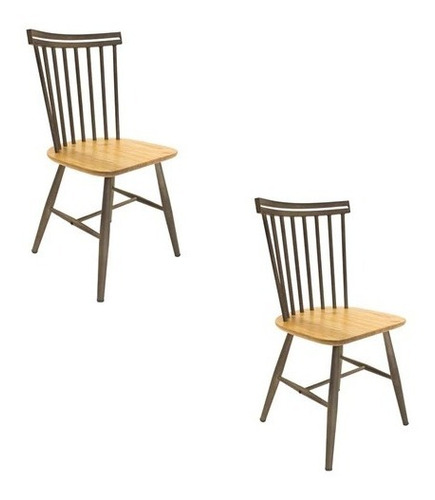 All Chairs Set De 2 Sillas Windsor Respaldo Cuadrado Gm