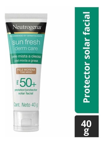 Protector Solar Facial Neutrogena Sun Fresh Tono Medio 40g