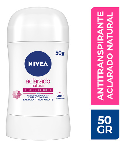 Desodorante Nivea Aclarado Natural Classic Touch 50 G Stick