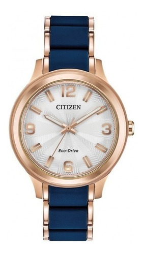 Citizen Drive Ar Silver Dial Stainless Fe7073-71a . Dcmstore Color de la correa Oro Y Azul Color del bisel Oro Color del fondo Plata