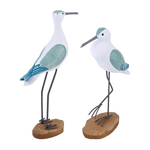 Juego De 2 Figurillas De Gaviota De Madera Decoración ...