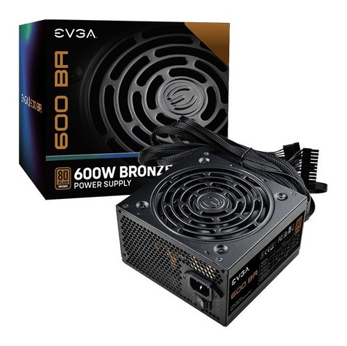 Fuente De Poder Evga 600w 80 Plus Bronze No Modular Color Negro