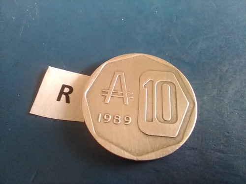 Moneda En El Reverso Casa Del Acuerdo De 10 Australes D 1989