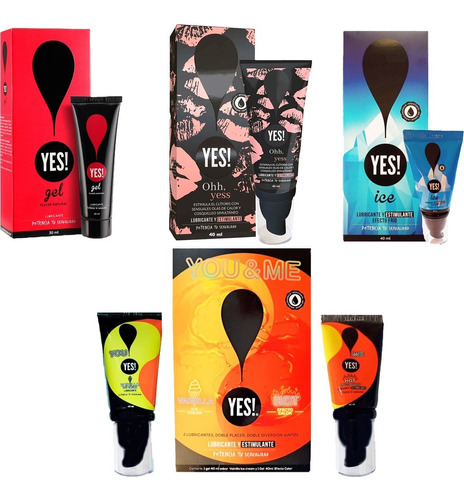 Pack 4 Lubricante Yes! Original,ohhyess,ice,you & Me.