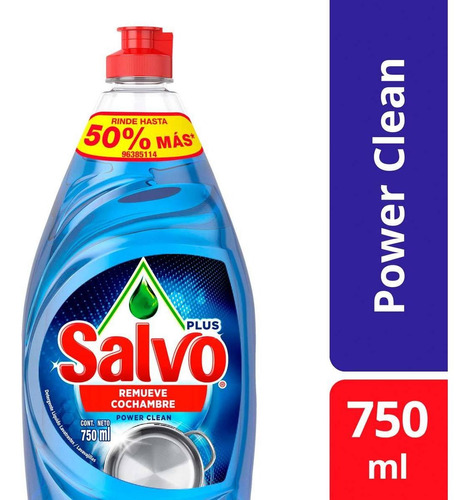 Lavatrastes Líquido Salvo Power Clean 750ml