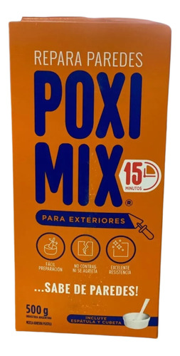 Reparador De Paredes Poximix Exterior 500g 15 Minutos 