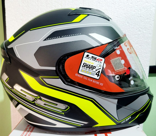 Casco Moto Ls2 352 Rookie Dynamic Gris Amarillo Boldor