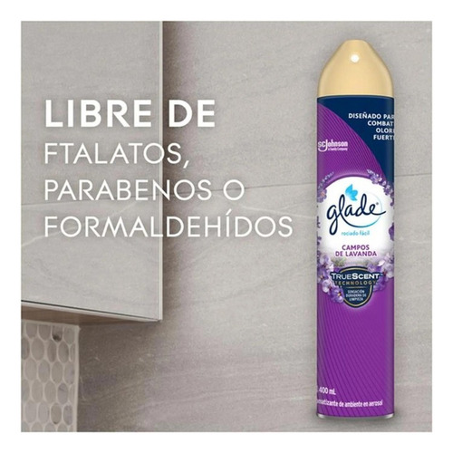 Aromatizante Glade En Aerosol Caja C/12 Pzas 400 Ml C/u