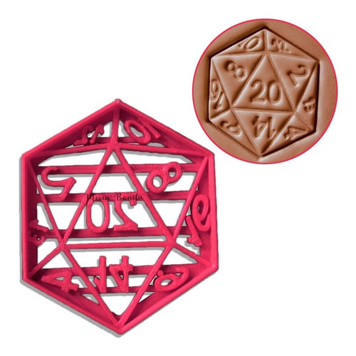 Dados D6 D20 Tipo Rpg Rol - Moldes Cortante De Masa 