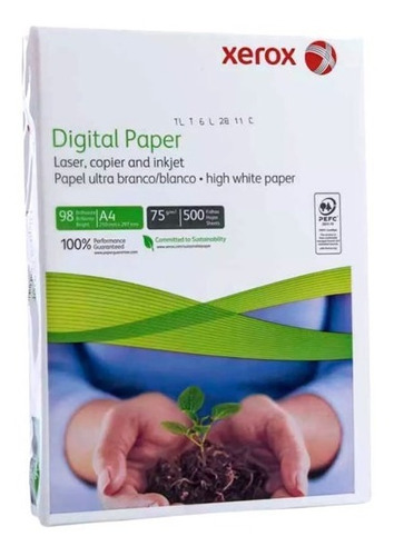 Resma Papel Xerox Digital Paper Oficio 75 G Ultra Blanco