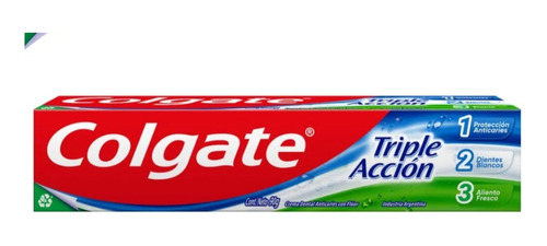 Pasta Dental Colgate Triple Acción | Pack 4 Unidades | 90 Gr