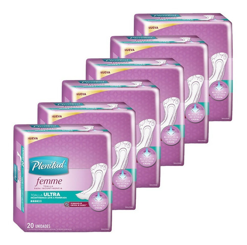 Plenitud Toalla Ultra Femme X 20 Unidades Pack X 6