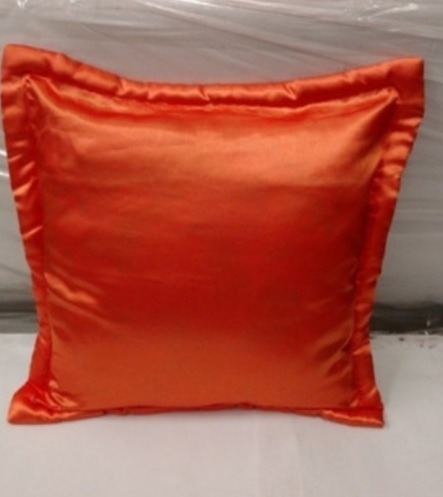 2 Almohadones Naranjas De Raso C/cierre.40 X 40 Cm . Oferta 