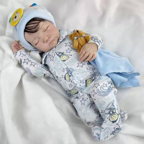 Bebe Reborn Dormindo Olho Fechado Enxoval – Sob Encomenda