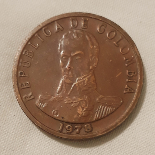 Moneda Colombiana Año 1978 - 2 Pesos 