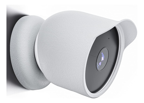 Funda De Silicona Para Google Nest Cam Impermeable Blanca