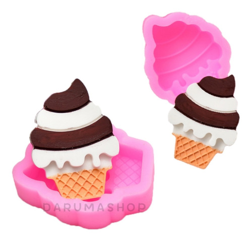 Molde Silicona Helado Fondant Porcelana Fria Resina Belgrano