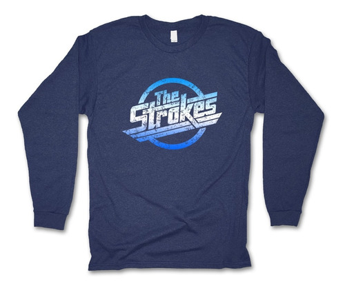 The Strokes Playera Manga Larga Magna Efecto Retro