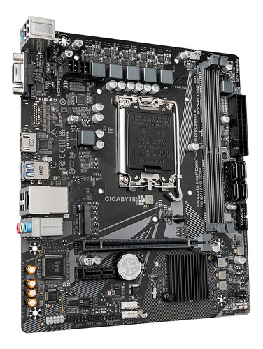 Placa madre Gigabyte H610m H, Intel de 12.ª y 13.ª generación, Lga1700, color gris