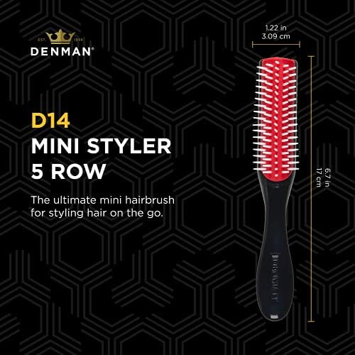 Denman Cepillo Para Cabello Rizado D14 (negro) Cepillo De Pe