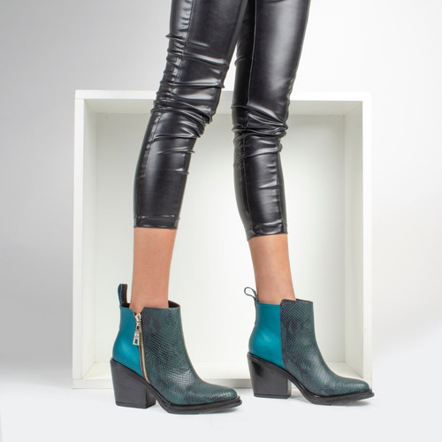 Botinetas Botas Botitas De Mujer De Cuero Kioto - Ferraro