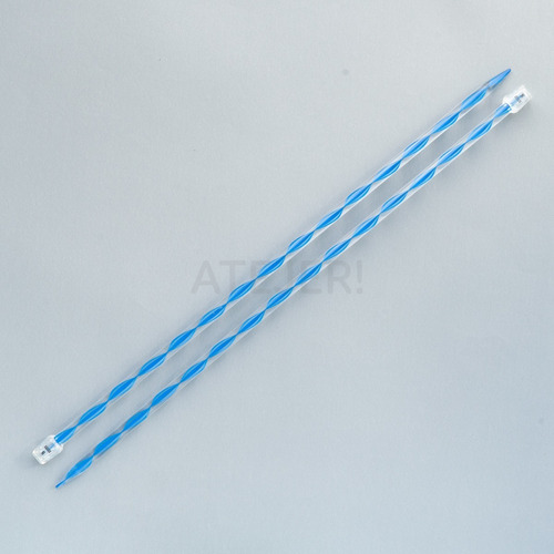 Imagen 2 de 7 de Agujas Tricot De Acrilico Marca Almendra N° 8 X Par