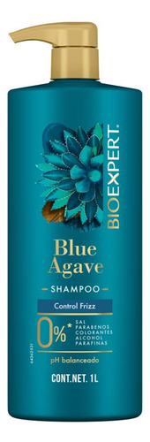 Shampoo Bioexpert® Blue Agave Control Frizz Sin Sal 1 L