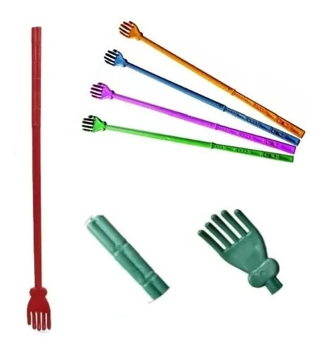 Imagem 1 de 3 de Kit 10 Peças Coçador De Costas Mãozinha Massageador Mão 40cm