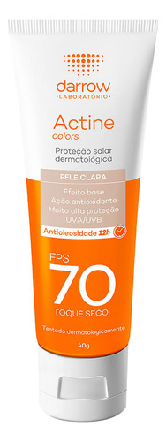 Protetor Solar Actine Pele Clara Fps70 40g