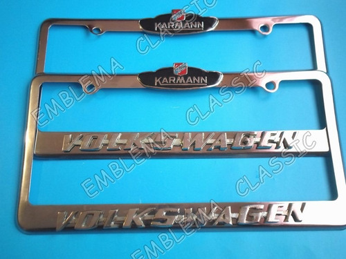 Porta Placas  Karmann Ghia Volkswagen Emblemas Clasico