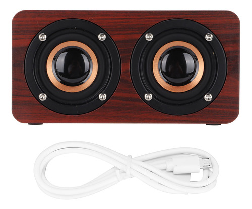 Altavoz Inalámbrico De Madera, Subwoofer Retro, Estéreo Auxi