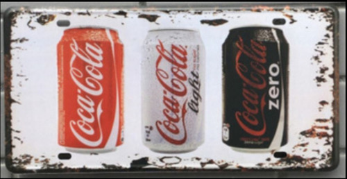 Chapa Patente Decorativa Vintage Cartel 30x15 Coca Cola 