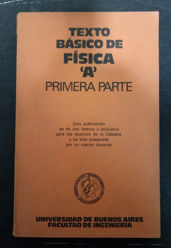 Texto Básico De Física A - Primera Parte Eudeba Fx