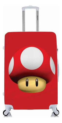 Capa Protetora Para Mala Viagem Grande Cogumelo Do Mario