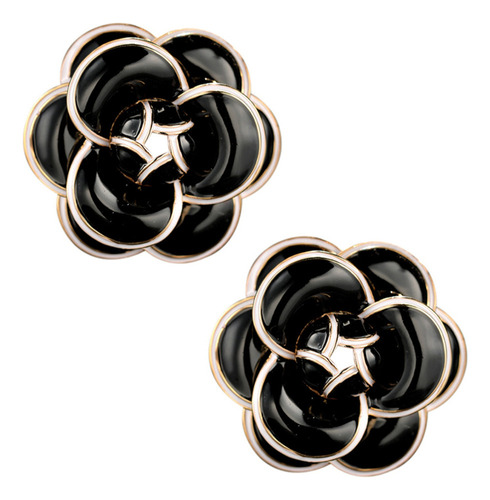 Broches De Joyería Esmaltados Con Diseño De Camelia En Forma