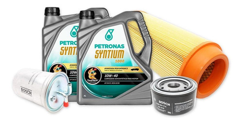 Kit Filtros + Aceite Syntium Chevrolet S 10 (00') 2.8 Mwm Td