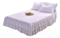 Comprar Sábanas Queen Y King Color Blanco Con Doble Blondas De Lujo
