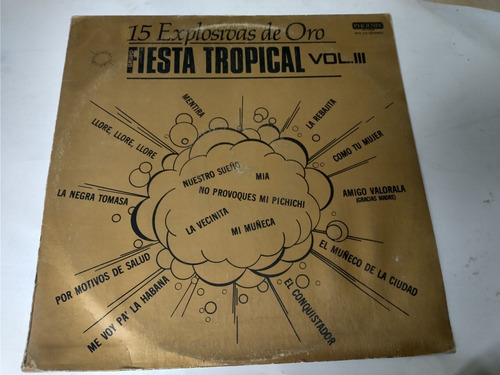 15'explosivas De Oro ,fiesta Tropical   Lp Vinilo Vol 3. 