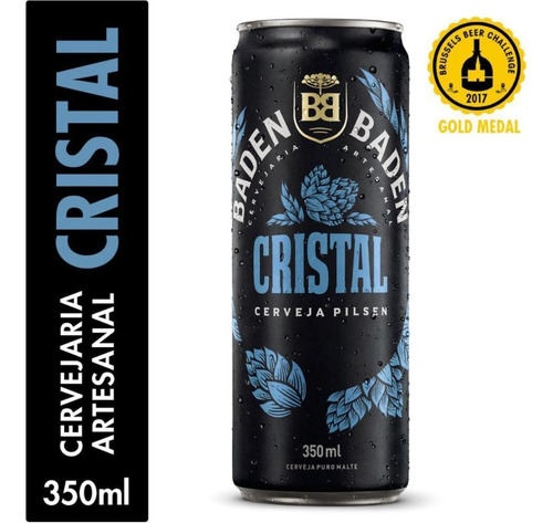 Imagem 2 de 2 de Cerveja Baden Cristal Lata 350ml