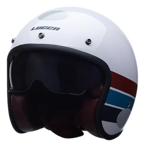 Capacete Lucca Sublime Sunset Glos White Viseira Solar+bolha