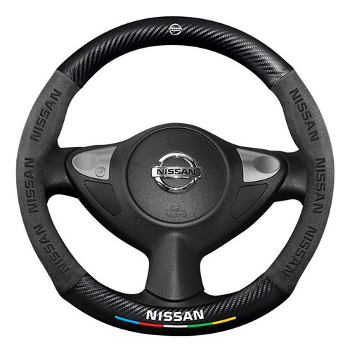 Nissan Round Alcantara Carbon Fiber Steering Wheel Case .