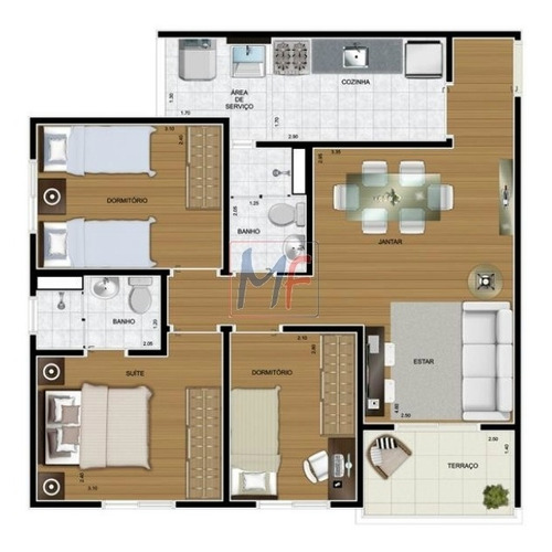 Imagem 5 de 13 de Ref 13.195 - Belo Apartamento No Bairro Jardim Arize, Próximo Shopping Aricanduva, 3 Dorms (1 Suíte), 1 Vaga, 63 M² Útil, Lazer Completo. - 13195