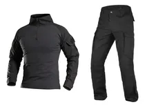 Comprar Uniforme Táctico Negro Camisa + Pantalón Ripstop Militar 