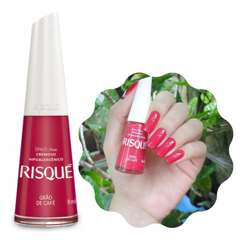 Esmalte Risque Grão De Café Rosa Clássico Hipoalergênico