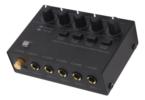 Amplificador De Auriculares De Estudio De 4 Canales, Mezclad