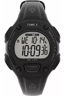 Reloj Timex Tw5m449009j Unisex Ironman Classic 30, 34mm Color de la correa Negro Color del bisel Negro Color del fondo Gris