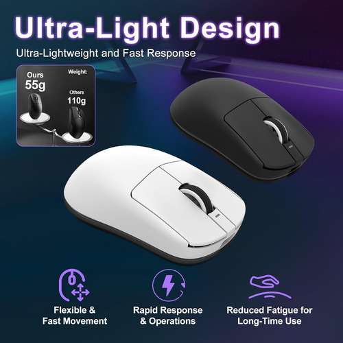 Ratón Inalámbrico Vxe R1 Pro/promax 1k Con Sensor Paw3395se